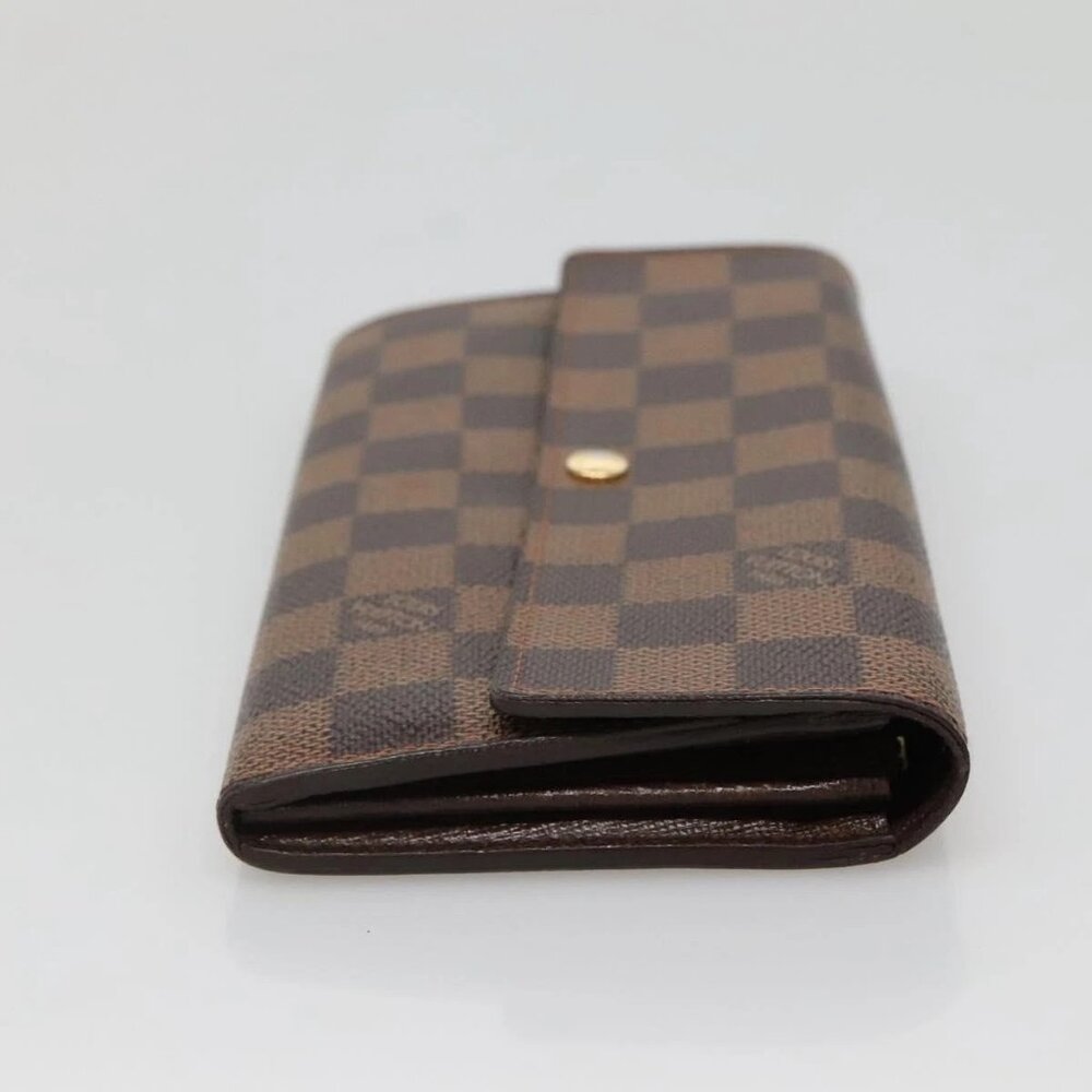 LOUIS VUITTON Damier Ebene Portefeuille Sarah Long Wallet N60491 LV Auth 135012 - Picture 8 of 16